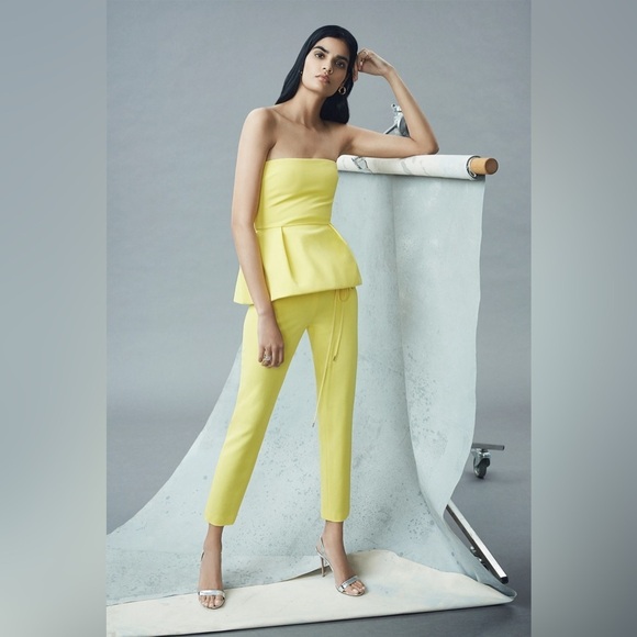 Cushnie Et Ochs / runway high waisted trouser pant tailored yellow 6 - Picture 1 of 6